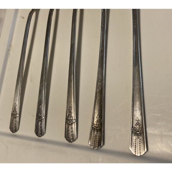 5 Pieces Wm A Rogers Everlasting Iced Tea Spoons Silverplate A1 Plus Silverware - Picture 6 of 6